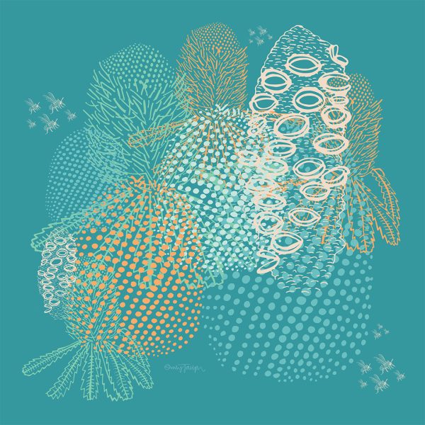 Precious Banksia and Bees, Gentle